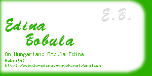 edina bobula business card